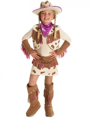Fantasia Infantil Cowboy Cowgirl Pink Country