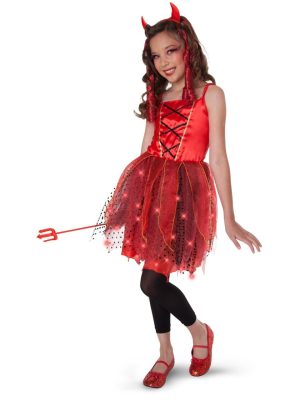 Fantasia Infantil Diabinha Capetinha Iluminada com Luzes Fantasia Infantil Diabinha Capetinha Iluminada com Luzes