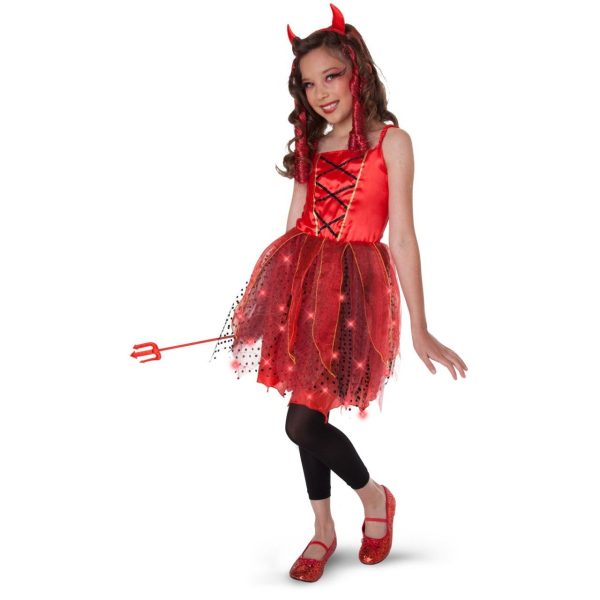 Fantasia Infantil Diabinha Capetinha Iluminada com Luzes Fantasia Infantil Diabinha Capetinha Iluminada com Luzes