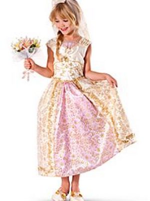 Fantasia Infantil Disney Enrolados Rapunzel de Noiva Fantasia Infantil Disney Enrolados Rapunzel de Noiva