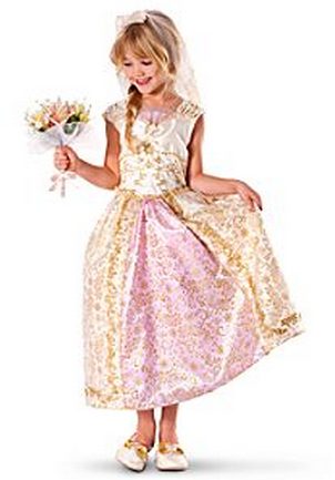 Fantasia Infantil Disney Enrolados Rapunzel de Noiva Fantasia Infantil Disney Enrolados Rapunzel de Noiva