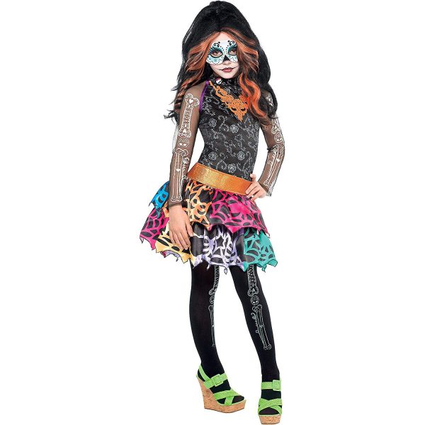 Fantasia Infantil Monster High Skelita Calaveras Luxo Fantasia Infantil Monster High Skelita Calaveras Luxo