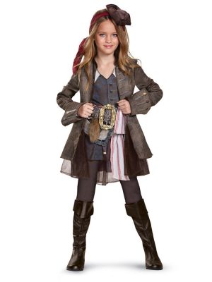 Fantasia Jack Sparrow Piratas do Caribe Elite Infantil Meninas POTC5 Fantasia Jack Sparrow Piratas do Caribe Elite Infantil Meninas POTC5