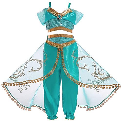 Fantasia Jasmine Luxo Infantil Clássica Luxo