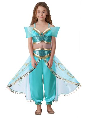 Fantasia Jasmine Luxo Infantil Clássica Luxo Fantasia Jasmine Luxo Infantil Clássica Luxo