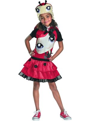 Fantasia Joaninha Littlest Pet Shop para Meninas Fantasia Joaninha Littlest Pet Shop para Meninas
