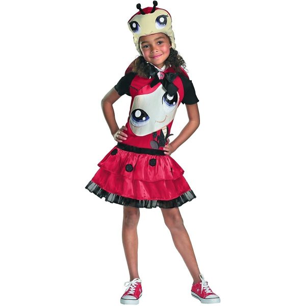 Fantasia Joaninha Littlest Pet Shop para Meninas Fantasia Joaninha Littlest Pet Shop para Meninas