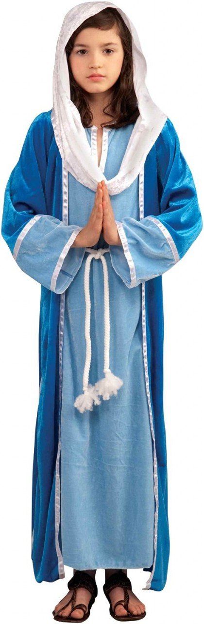 Fantasia Maria mãe de Jesus Luxo Infantil Fantasia Maria mãe de Jesus Luxo Infantil