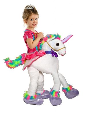 Fantasia Montar Unicórnio Arco Iris Infantil