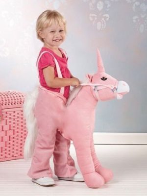 Fantasia Montar Unicórnio Rosa Infantil