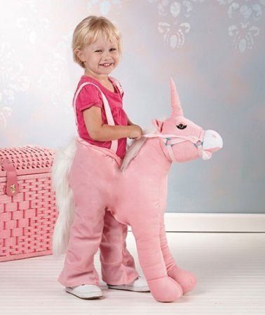 Fantasia Montar Unicórnio Rosa Infantil
