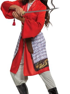 Fantasia Mulan Brilhante Clássica Infantil Luxo Fantasia Mulan Brilhante Clássica Infantil Luxo