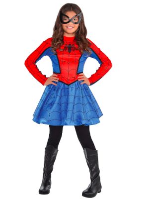 Fantasia Mulher Aranha Infantil Clássica Mangas Fantasia Mulher Aranha Infantil Clássica Mangas