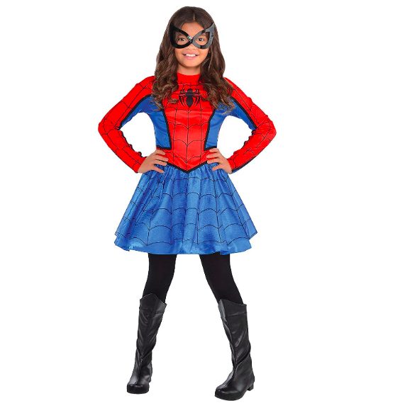 Fantasia Mulher Aranha Infantil Clássica Mangas Fantasia Mulher Aranha Infantil Clássica Mangas