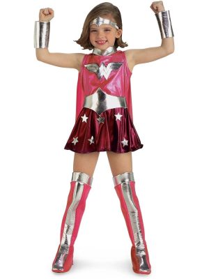 Fantasia Mulher Maravilha Infantil Rosa Fantasia Mulher Maravilha Infantil Rosa