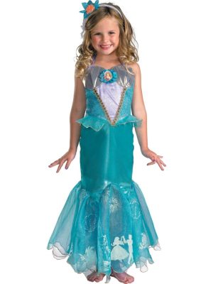Fantasia Pequena Sereia Ariel Infantil Luxo