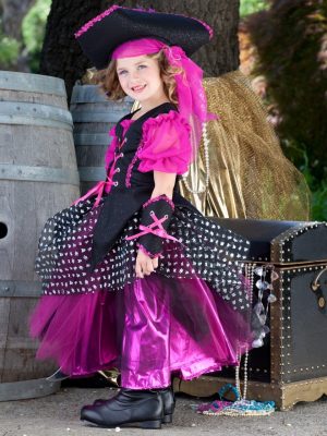 Fantasia Pirata Pink Infantil