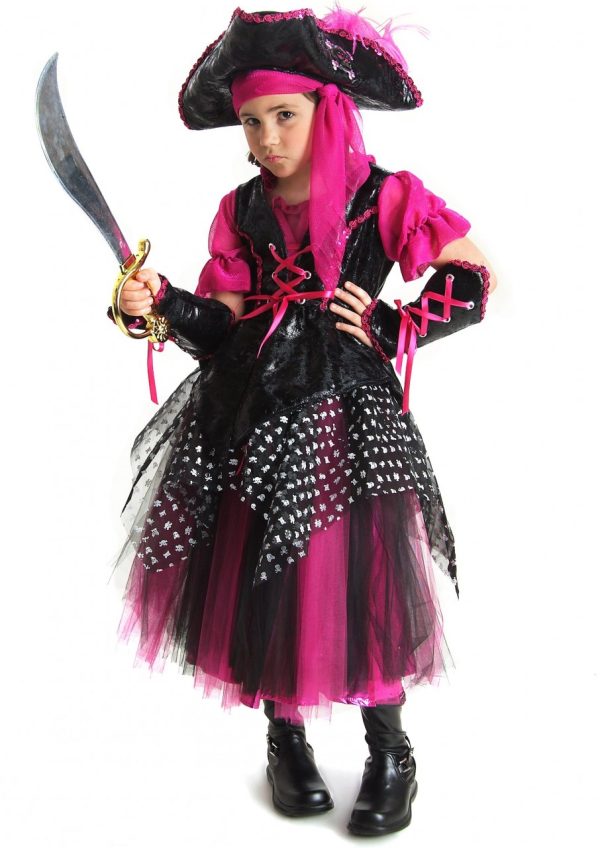Fantasia Pirata Pink Infantil