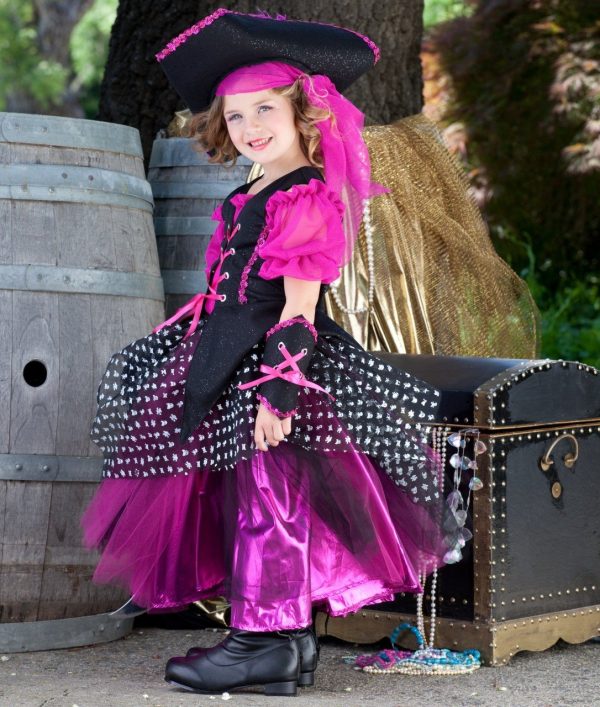 Fantasia Pirata Pink Infantil