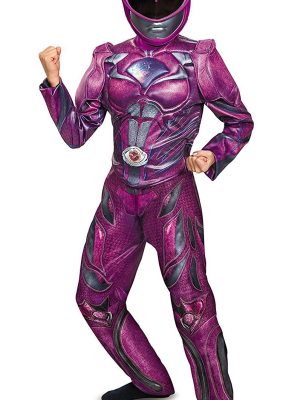 Fantasia Power Rangers Rosa Filme Músculos Infantil Fantasia Power Rangers Rosa Filme Músculos Infantil