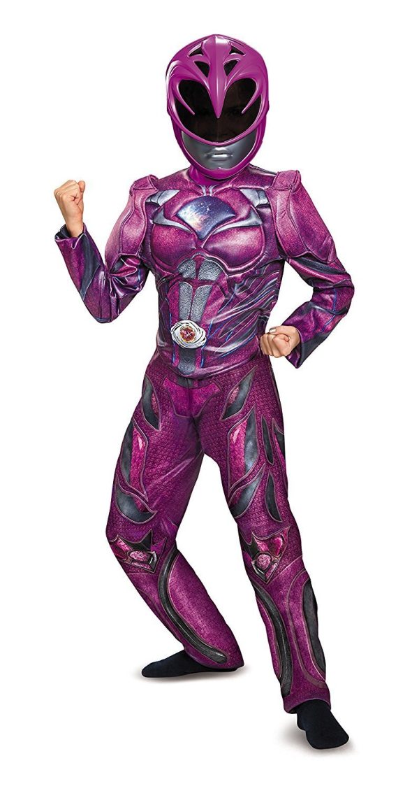 Fantasia Power Rangers Rosa Filme Músculos Infantil Fantasia Power Rangers Rosa Filme Músculos Infantil
