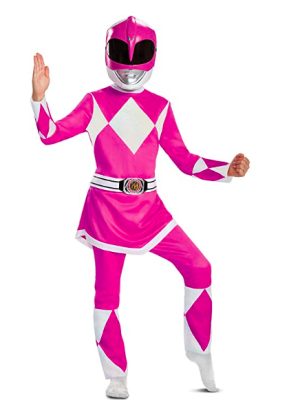 Fantasia Power Rangers Rosa Infantil Luxo Fantasia Power Rangers Rosa Infantil Luxo