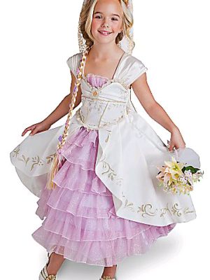 Fantasia Rapunzel de Noiva Infantil Edição Limitada