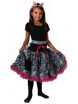 Fantasia Saia Tutu de Ballet Zebra e Rosa