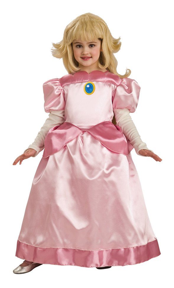 Fantasia Super Mario Bros. Princesa Peach Infantil luxo Fantasia Super Mario Bros. Princesa Peach Infantil luxo