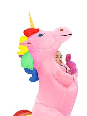 Fantasia Unicórnio Inflável Arco Iris Infantil