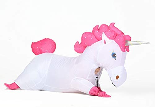Fantasia Unicórnio Inflável Branco Infantil Fantasia Unicórnio Inflável Branco Infantil