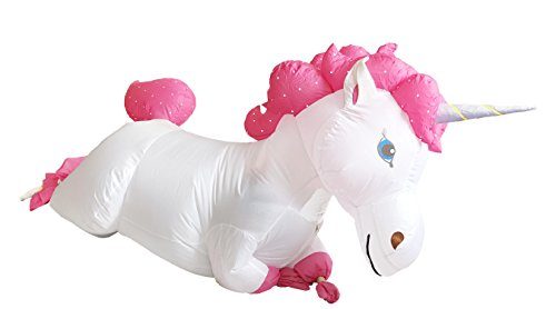 Fantasia Unicórnio Inflável Branco Infantil Fantasia Unicórnio Inflável Branco Infantil