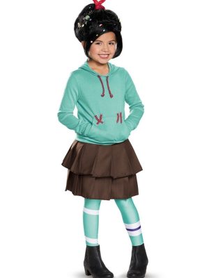 Fantasia Vanellope Von Schweetz Wreck Ralph Infantil Luxo Fantasia Vanellope Von Schweetz Wreck Ralph Infantil Luxo