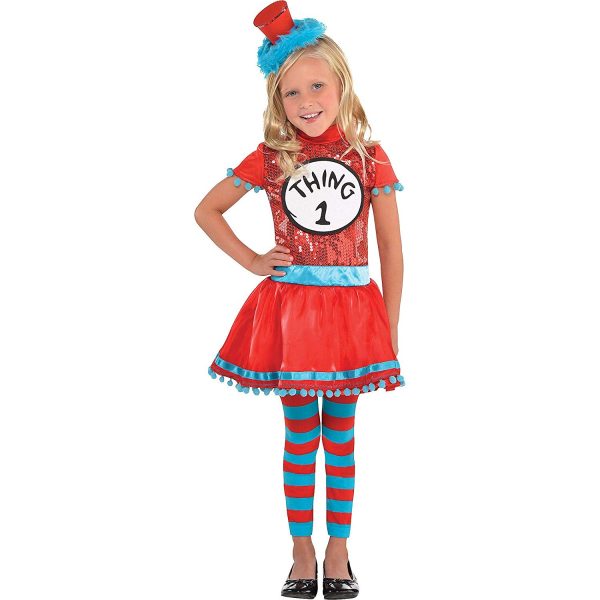 Fantasia Vestido Dr. Seuss Thing 1 Infantil Fantasia Vestido Dr. Seuss Thing 1 Infantil
