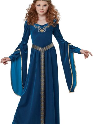 Fantasia Vestido Princesa Medieval Luxo Infantil