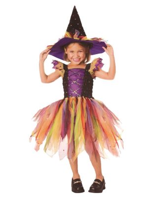 Fantasisa Infantil de Bruxa com Brilho Fantasisa Infantil de Bruxa com Brilho
