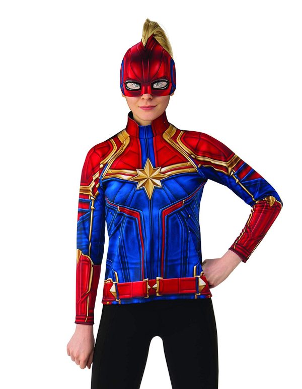 Máscara Capitã Marvel Adulto Luxo Máscara Capitã Marvel Adulto Luxo