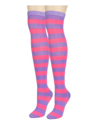 Meia Calça Listrada Lilás e Rosa Infantil Meia Calça Listrada Lilás e Rosa Infantil