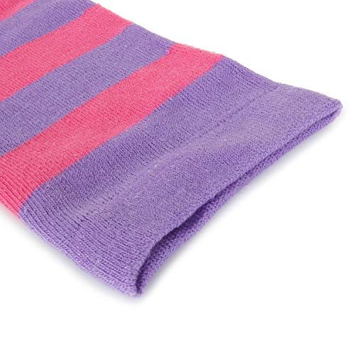 Meia Calça Listrada Lilás e Rosa Infantil