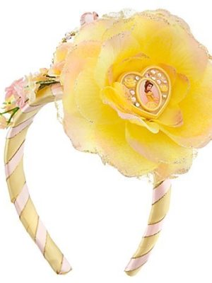 Tiara Bela e Fera Infantil com Flor