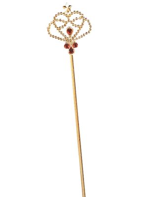 Varinha Dourada e Vermelha Rainha de Copas Infantil Luxo Varinha Dourada e Vermelha Rainha de Copas Infantil Luxo