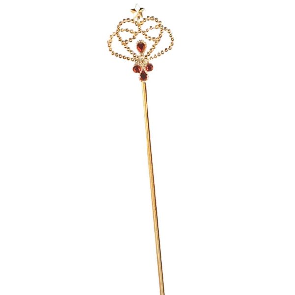 Varinha Dourada e Vermelha Rainha de Copas Infantil Luxo Varinha Dourada e Vermelha Rainha de Copas Infantil Luxo