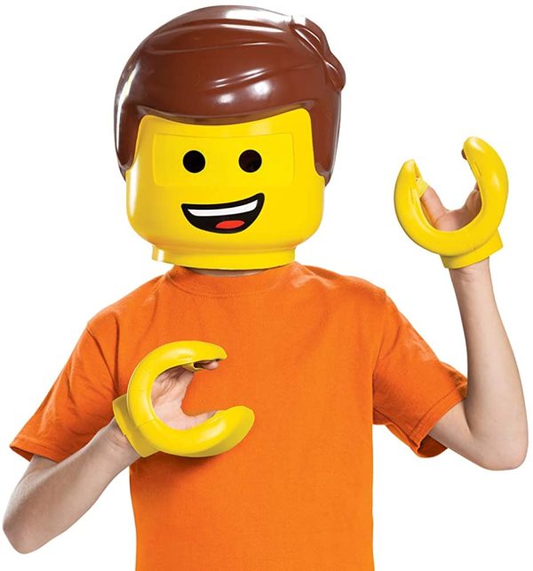 Cabeça Máscara Capacete Lego Emmet Infantil Kit Cabeça Máscara Capacete Lego Emmet Infantil Kit