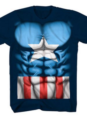 Camiseta do Capitão América Infantil Luxo Camiseta do Capitão América Infantil Luxo