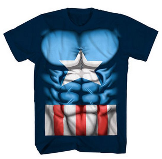 Camiseta do Capitão América Infantil Luxo Camiseta do Capitão América Infantil Luxo