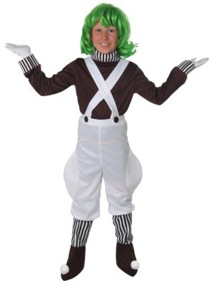 Fantasia Anões Oompa Loopas Fabrica de Chocolate Infantil Fantasia Anões Oompa Loopas Fabrica de Chocolate Infantil