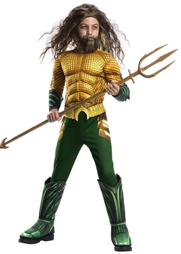 Fantasia Aquaman A Origem da Justiça Infantil Luxo Fantasia Aquaman A Origem da Justiça Infantil Luxo