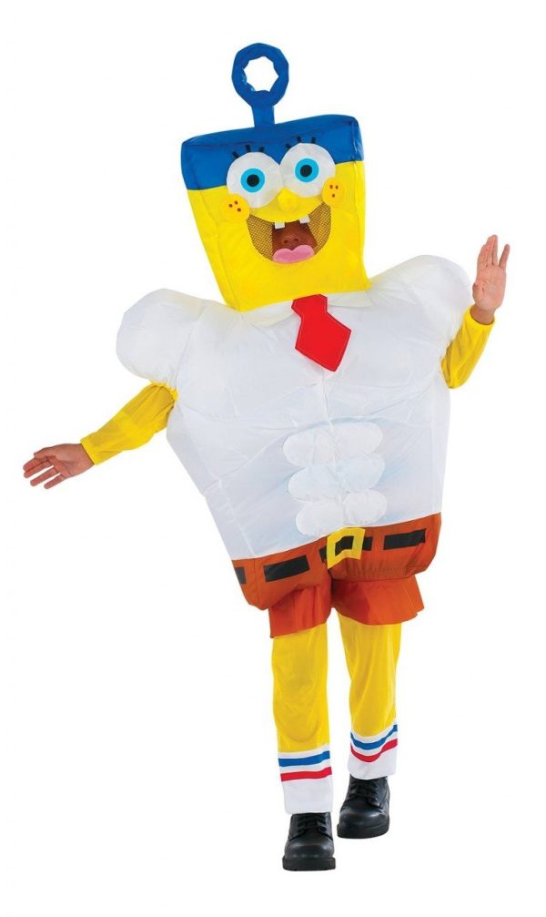 Fantasia Bob Esponja Infantil inflável Um Herói Fora da Água Fantasia Bob Esponja Infantil inflável Um Herói Fora da Água