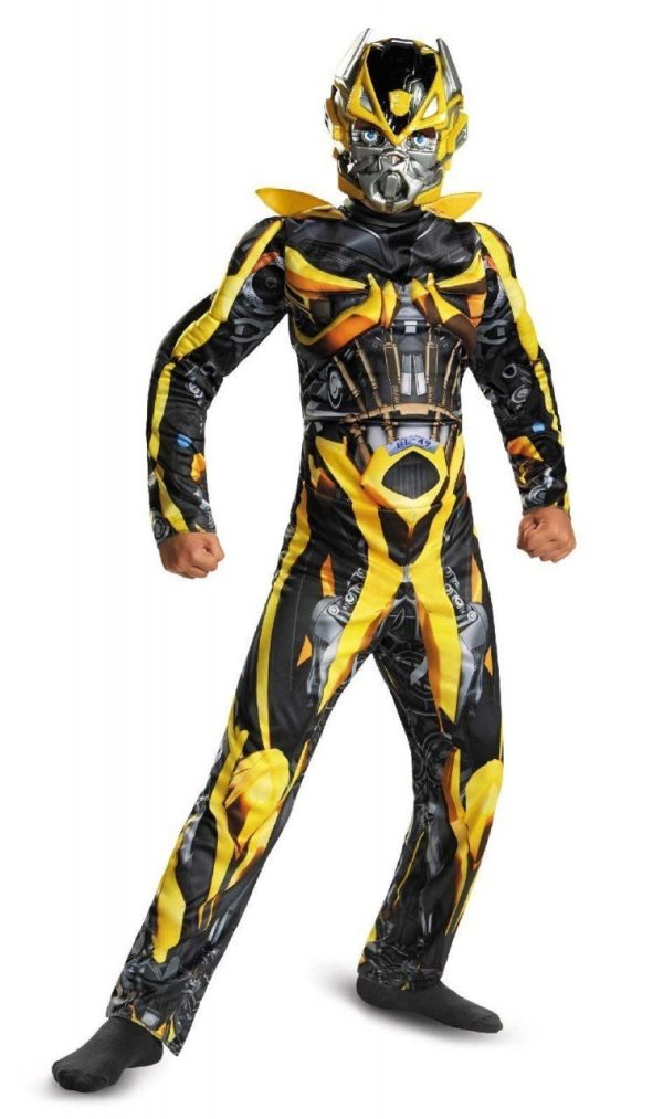 Fantasia Bumblebee Infantil Musculos Transformers A Era da Extinção Fantasia Bumblebee Infantil Musculos Transformers A Era da Extinção