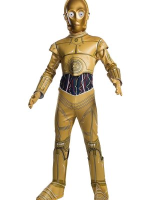 Fantasia C-3PO Robô Star Wars Infantil Luxo